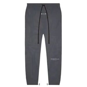 Fear of God Essentials Nylon Cotton Track Pant Reflective Black L Cinch Gorpcore